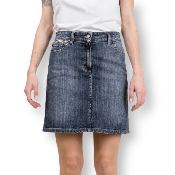 Burberry Dresses & Skirts - *SOLD* BURBERRY Denim Skirt A-Line US 06